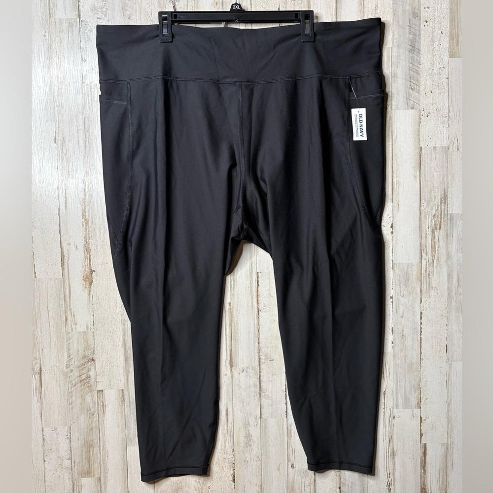 Old Navy Active Powersoft High Rise Leggings 7/8 Length Black Size 4X NWT! - Picture 1 of 16